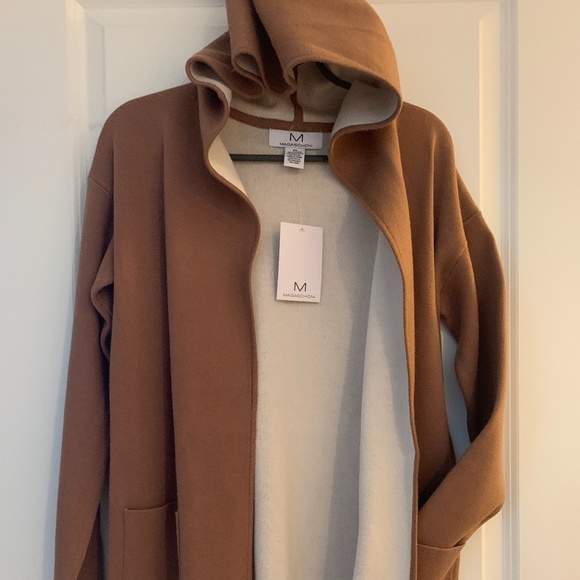 NWT MAGASCHONI Open Front Sweater/Jacket w HOOD XS - Picture 3 of 10